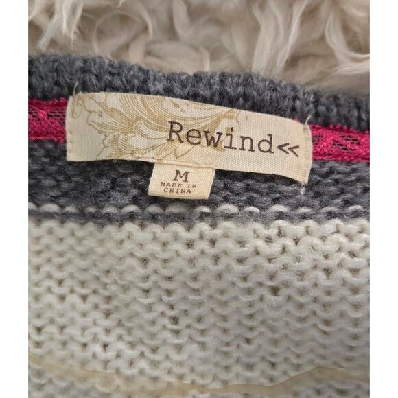 Rewind Womens Striped Sweater Size Medium - Picture 3 of 3